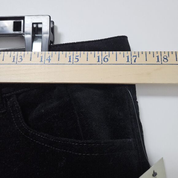 John Mark Velvet Skinny Jeans Women's 14W (34x27.5) Black Velour Straight NWT - Picture 7 of 9